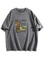 War in the Gulf 1991 Cartoon Graphic Washed T-Shirt