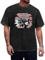Punk Bunny Coffee Boombox Cartoon Graphic T-Shirt