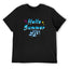 Hallo Summer Graphic Black T-Shirt