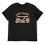 Capy Bara Happiness Graphic Black T-Shirt
