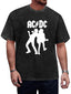 Vintage Washed AC/DC Rock Performance Graphic T-Shirt