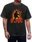 Vintage Washed AC/DC Flaming Guitarist Graphic T-Shirt