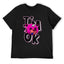 I'm OK Pink Bear Graphic Black T-Shirt
