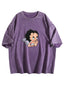Betty Boop Angel Graphic Washed T-Shirt