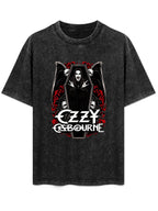 Vintage Washed Ozzy Osbourne Coffin Graphic T-Shirt