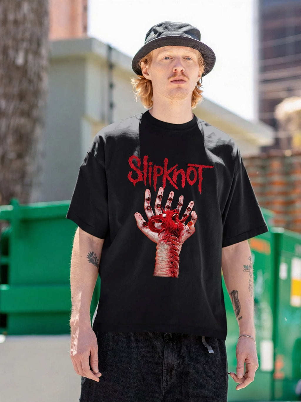Slipknot Red Hand Horror Graphic T-Shirt