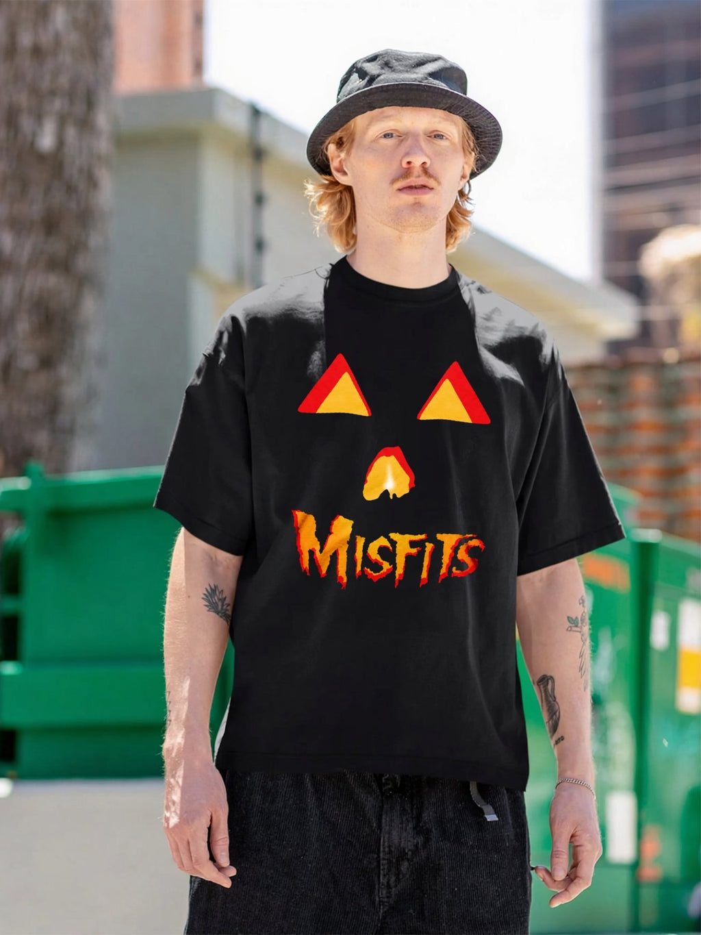 Misfits Halloween Face Logo Graphic T-Shirt