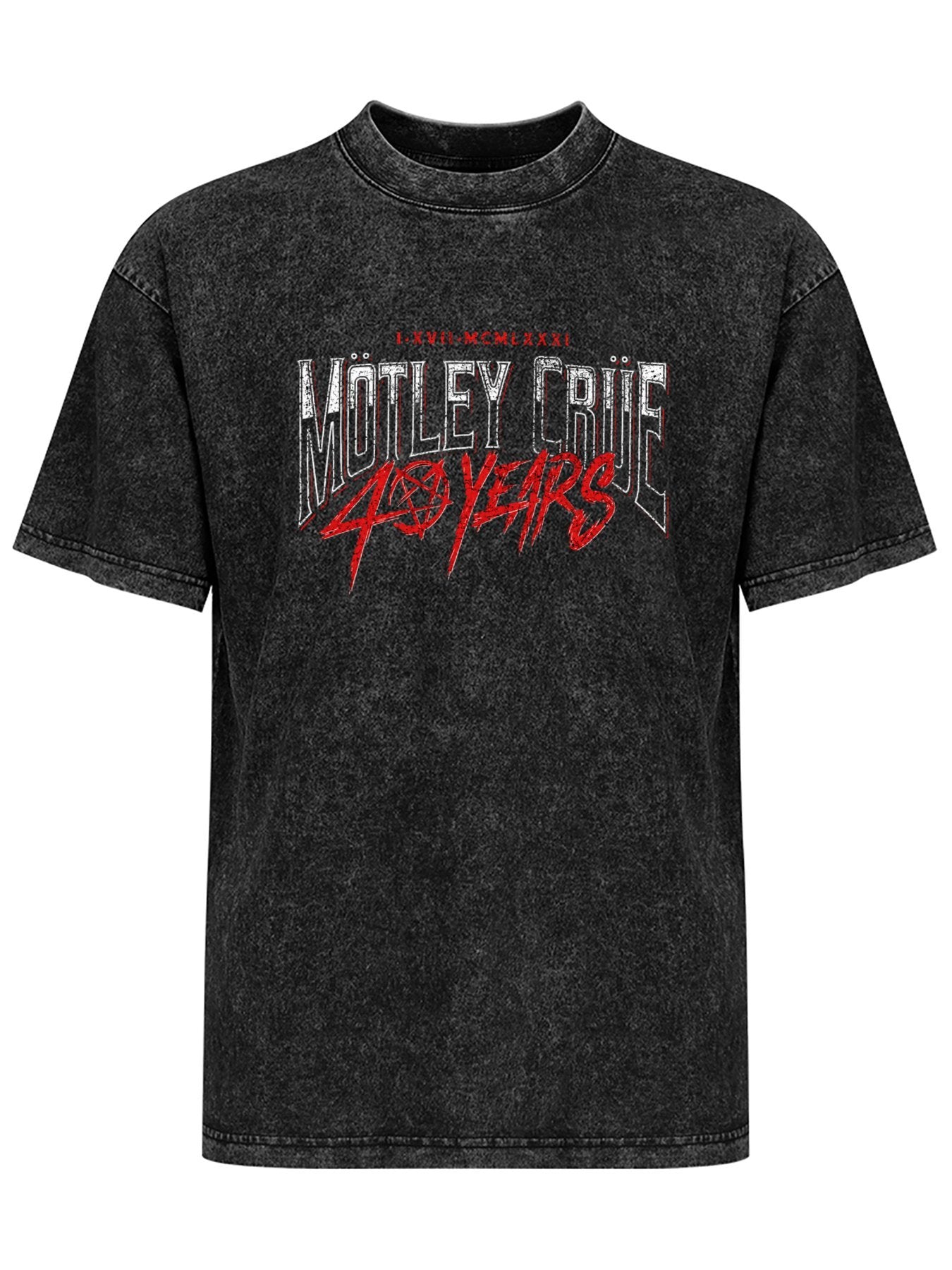 Mötley Crüe 40 Years Anniversary Graphic T-Shirt