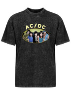 Vintage Washed AC/DC Band Photo Graphic T-Shirt