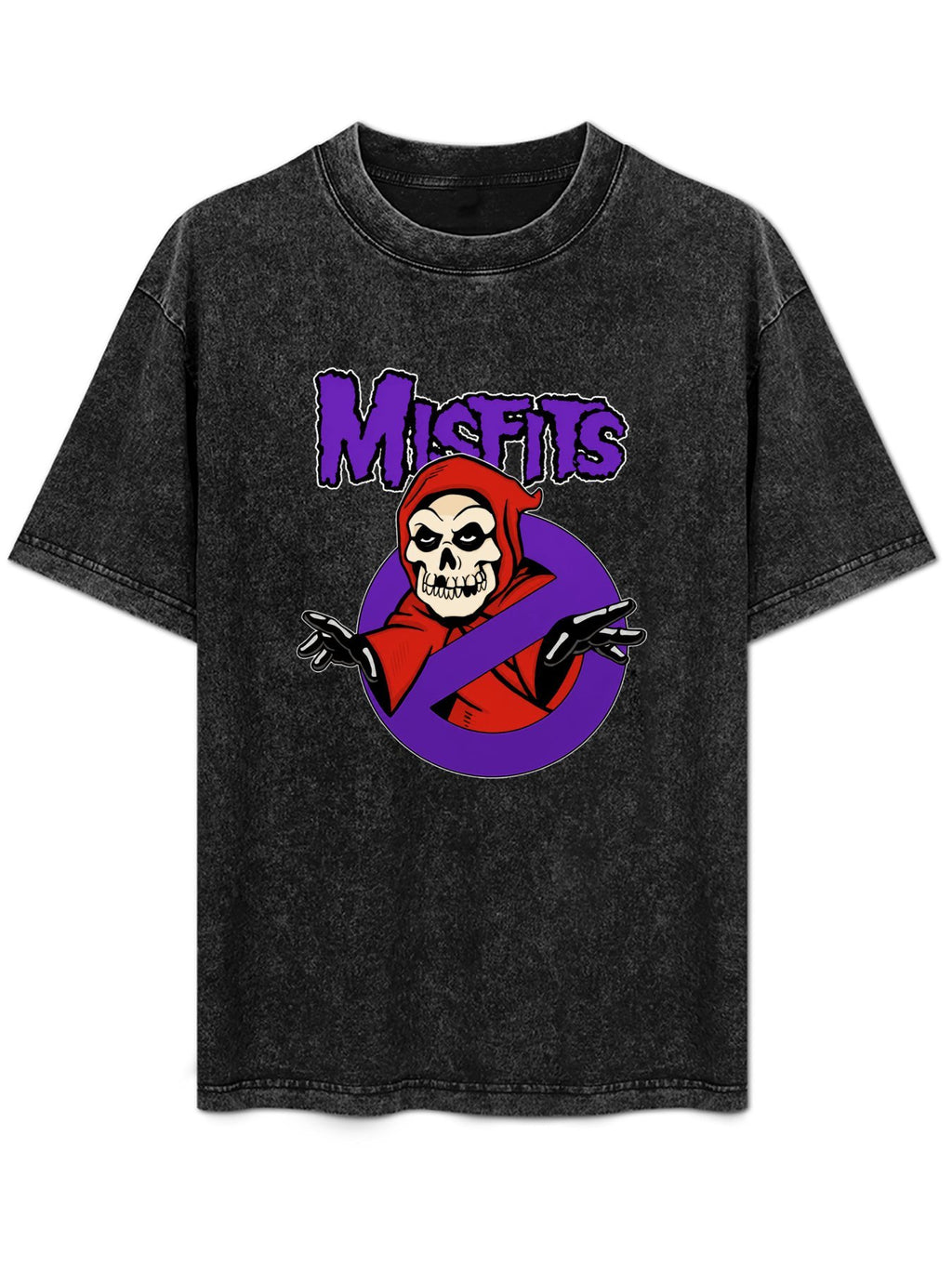 Misfits Grim Reaper Purple Logo Graphic T-Shirt