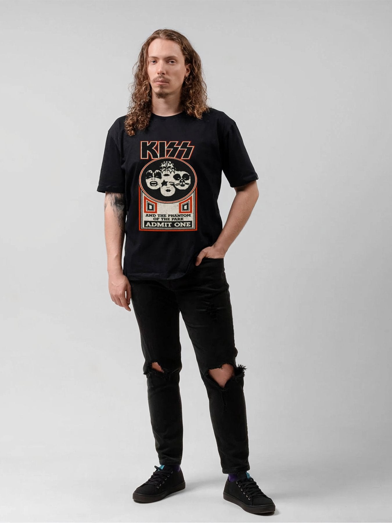 KISS Phantom of the Park Ticket Graphic T-Shirt