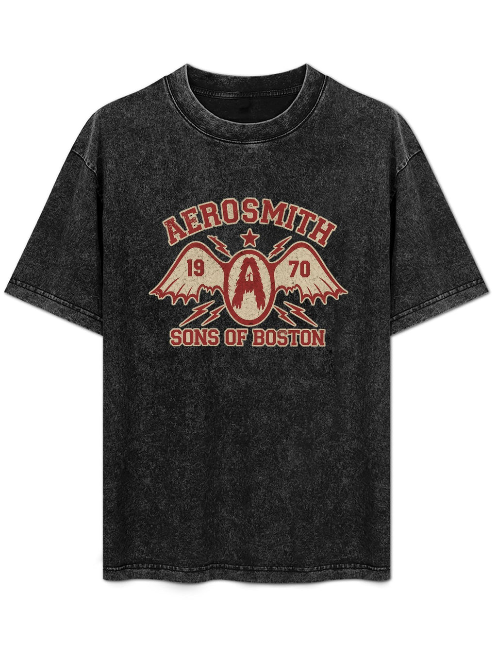 Aerosmith 1970 Sons of Boston Winged Logo Graphic T-Shirt