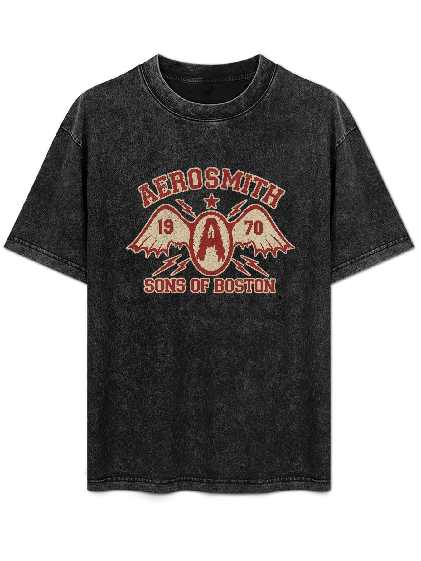 Aerosmith 1970 Sons of Boston Winged Logo Graphic T-Shirt