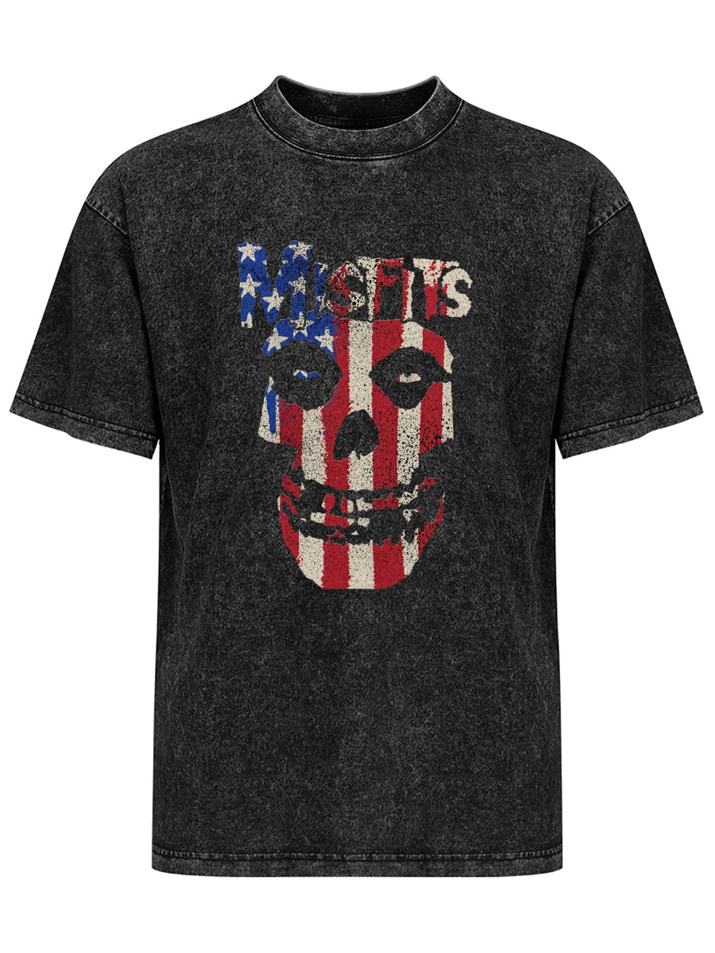 Misfits American Flag Fiend Skull Graphic T-Shirt