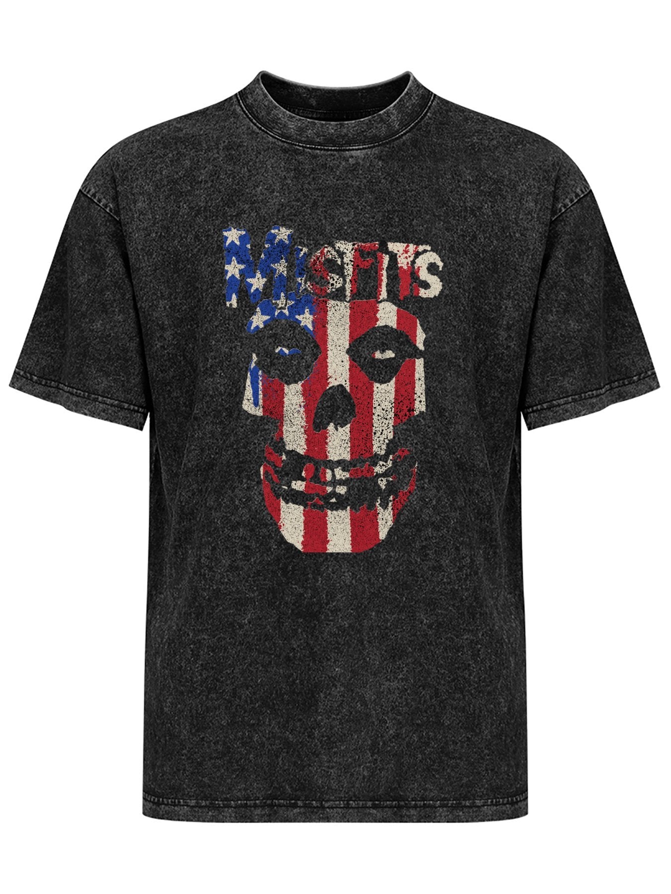 Misfits American Flag Fiend Skull Graphic T-Shirt