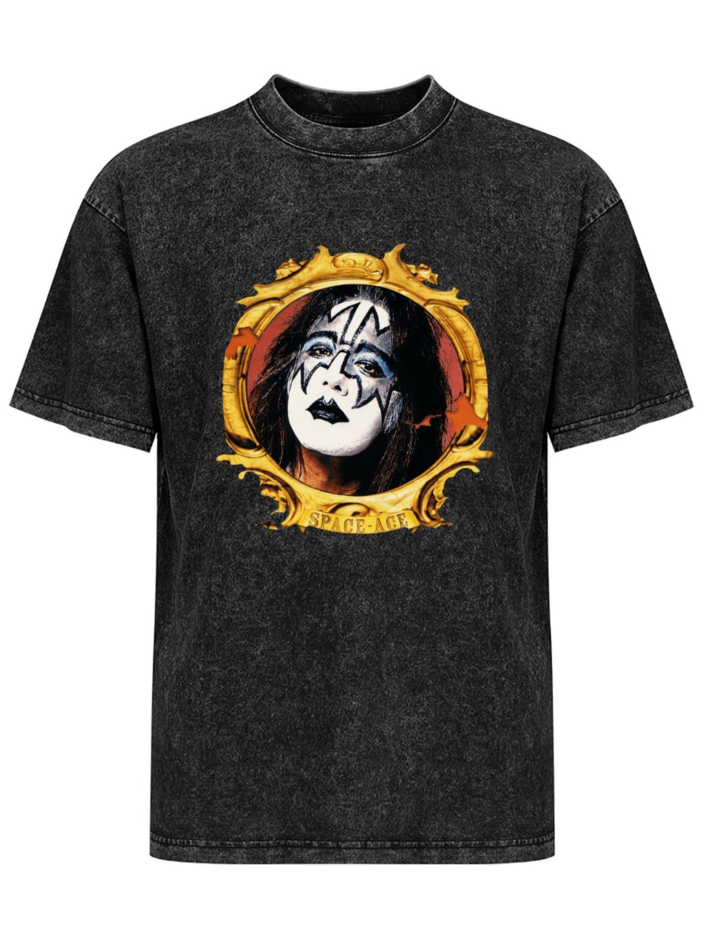 Vintage Washed Space Ace Framed Portrait Graphic T-Shirt