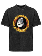Vintage Washed Space Ace Framed Portrait Graphic T-Shirt