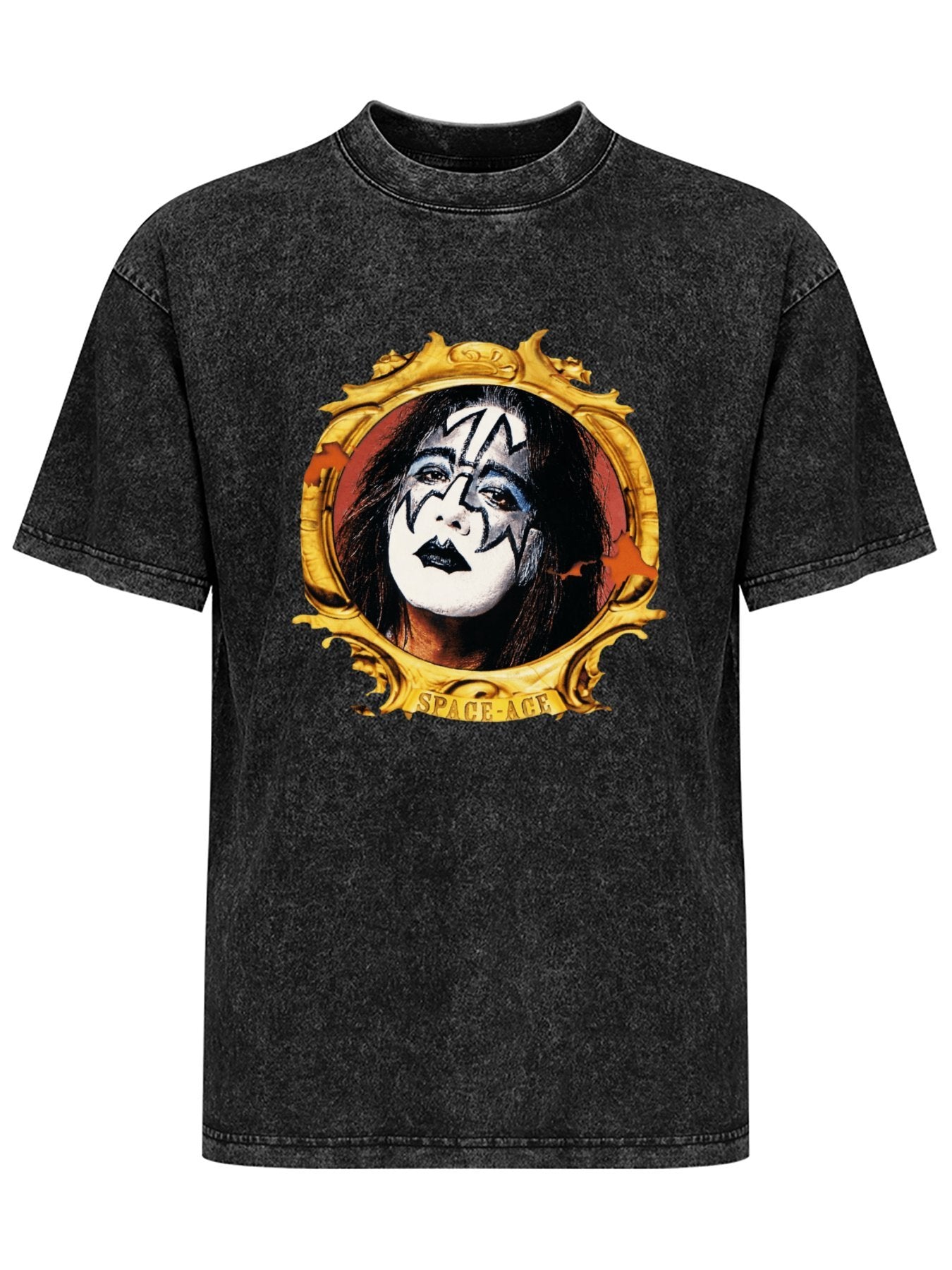 Vintage Washed Space Ace Framed Portrait Graphic T-Shirt
