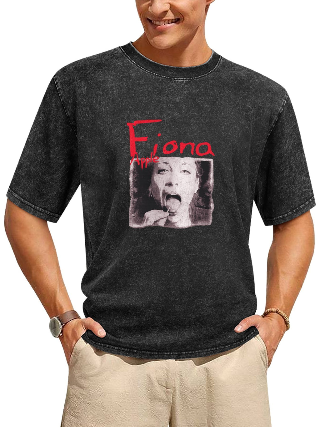 Fiona Apple Portrait Graphic Washed T-Shirt