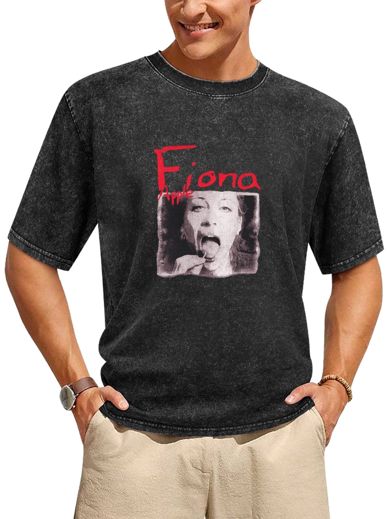 Fiona Apple Portrait Graphic Washed T-Shirt