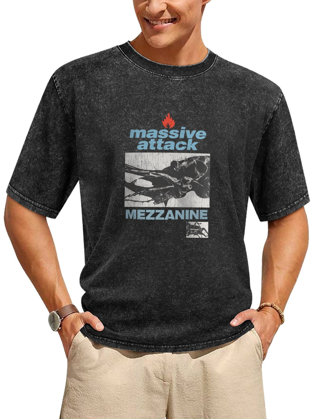 Massive Attack Mezzanine Graphic Washed T-Shirt