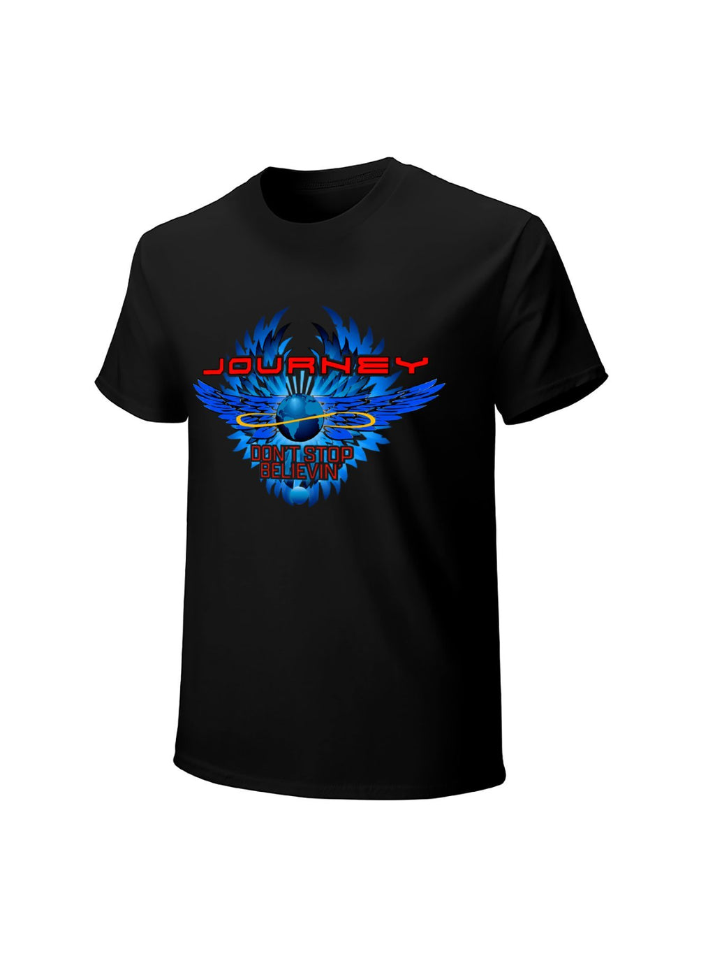 Journey Winged Globe Don’t Stop Believin’ Classic Rock Graphic T-Shirt