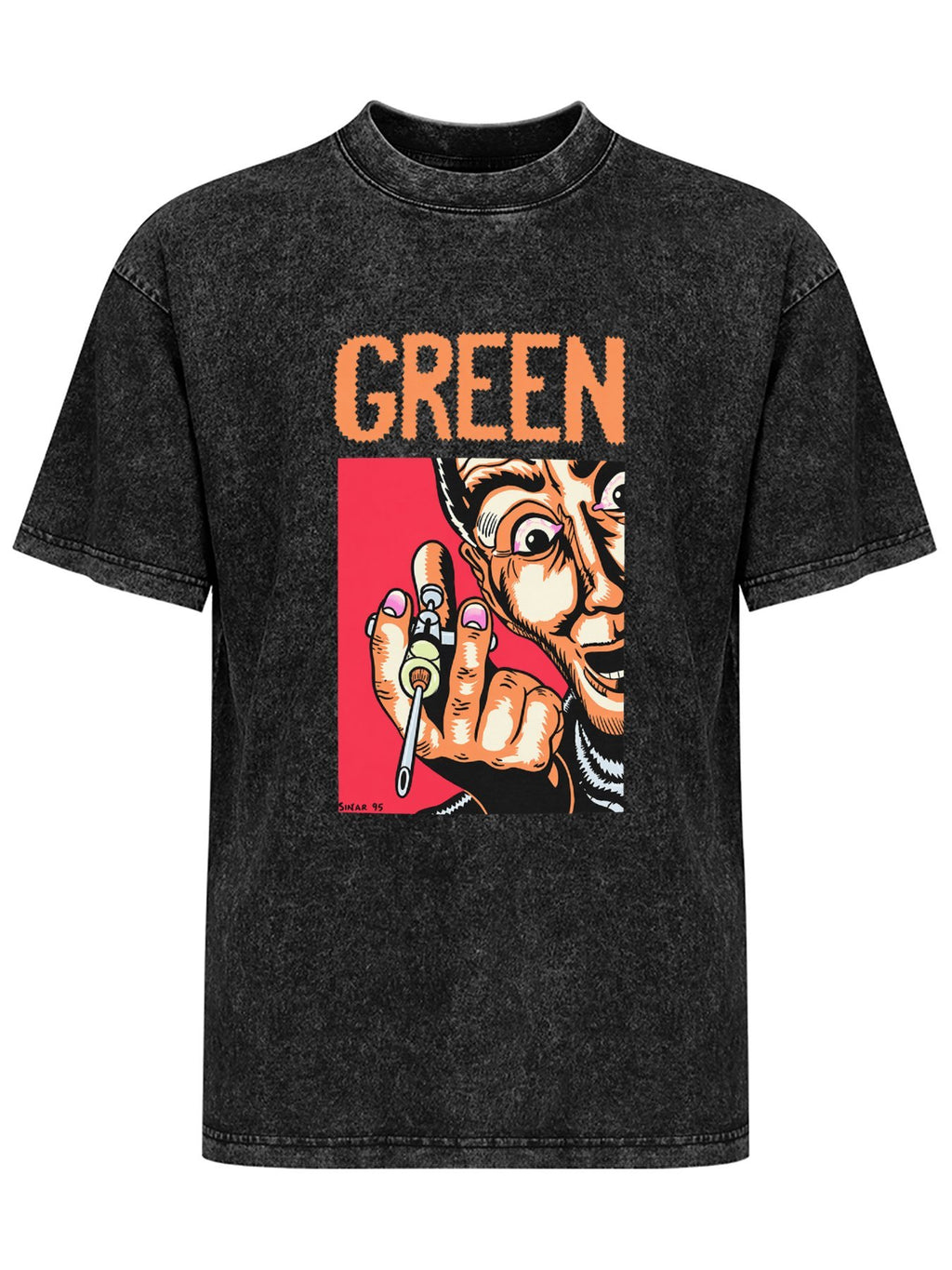 Green Day Comic Syringe Graphic T-Shirt