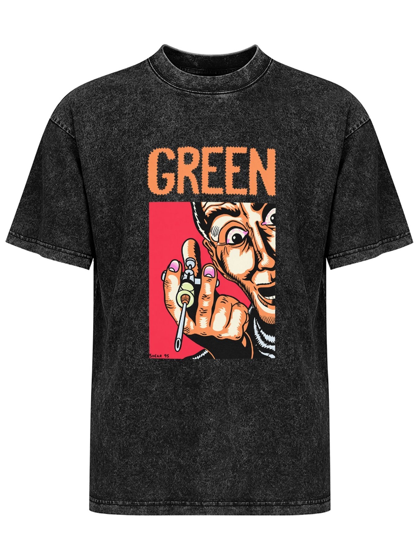 Green Day Comic Syringe Graphic T-Shirt
