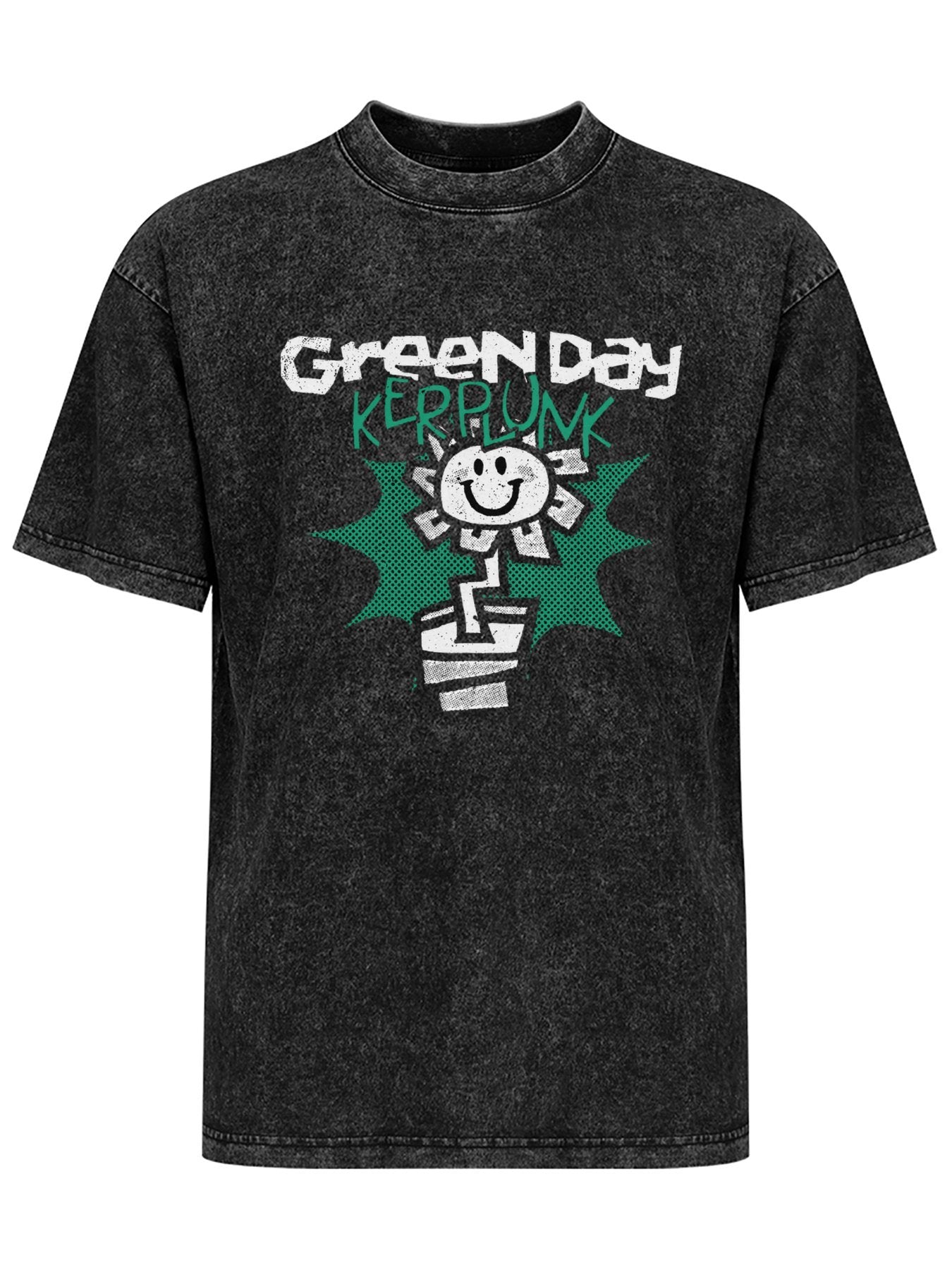Green Day Kerplunk Flower Graphic T-Shirt