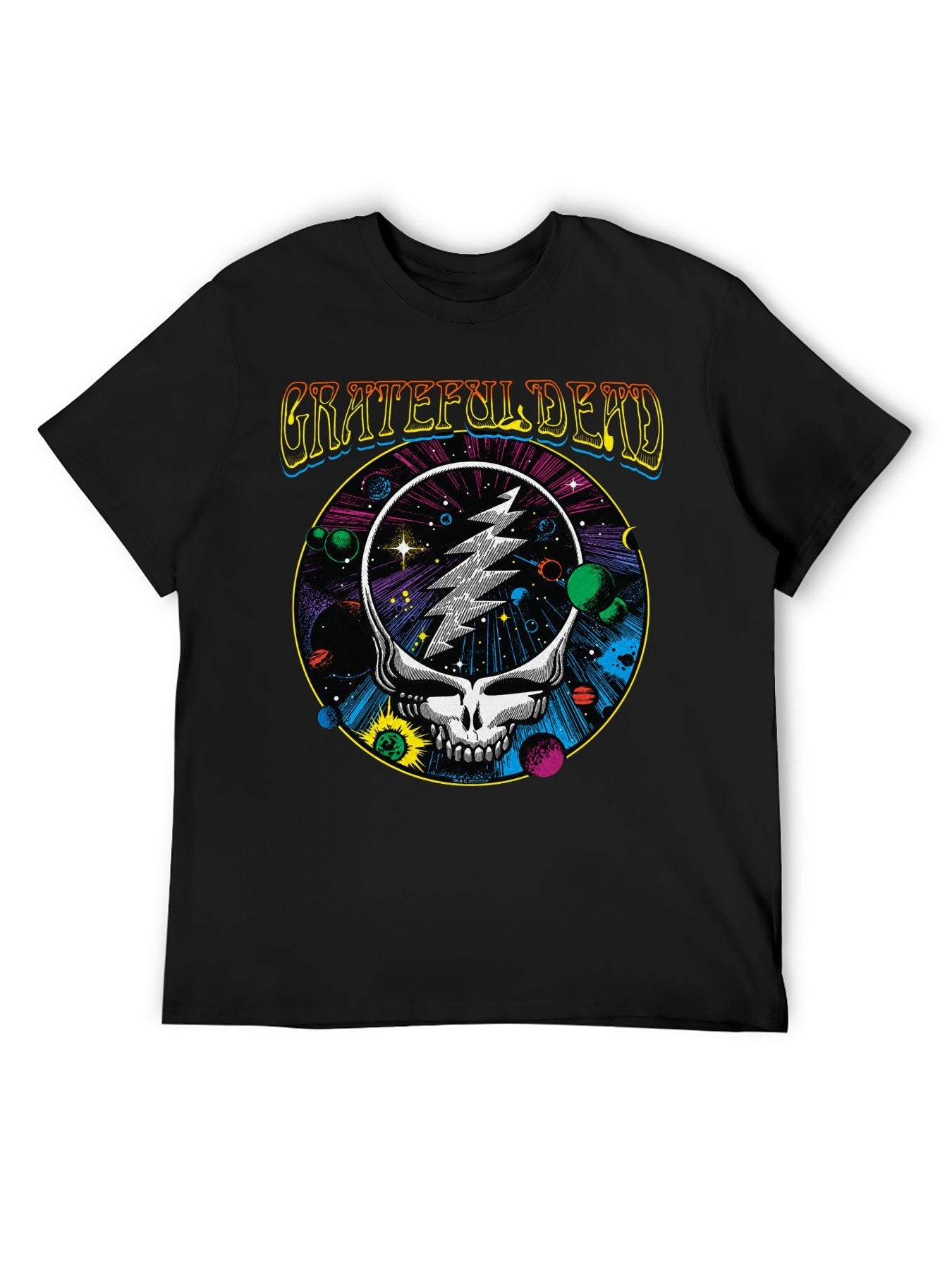 Grateful Dead Psychedelic Skull Lightning Graphic T-Shirt