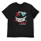 Attractive Mysterious Smile Graphic Black T-Shirt