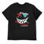 Attractive Mysterious Smile Graphic Black T-Shirt