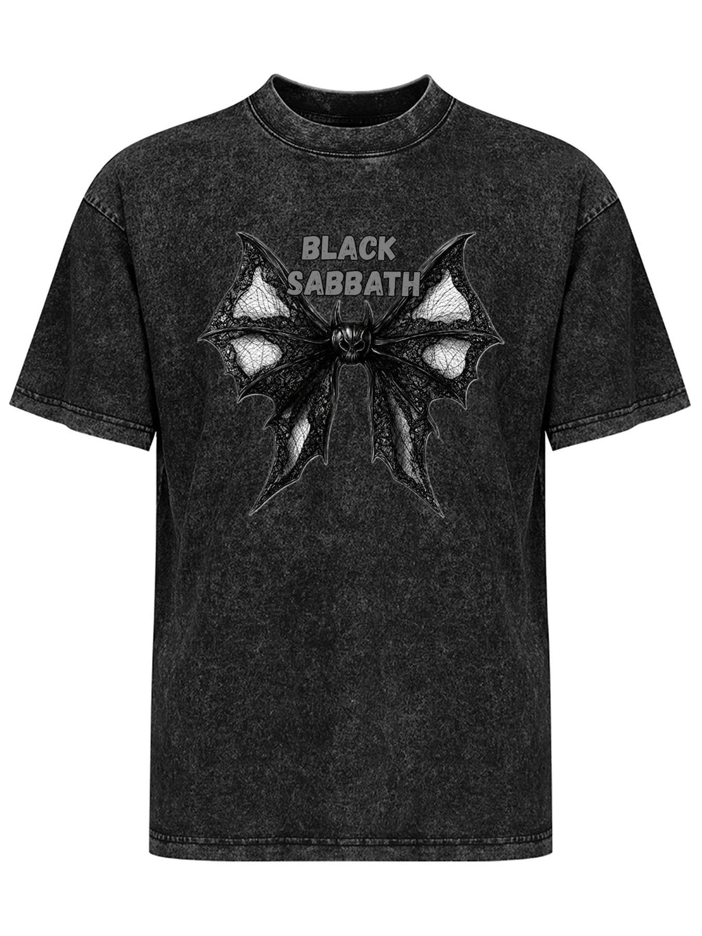 Vintage Washed Black Sabbath Bat Wing Graphic T-Shirt