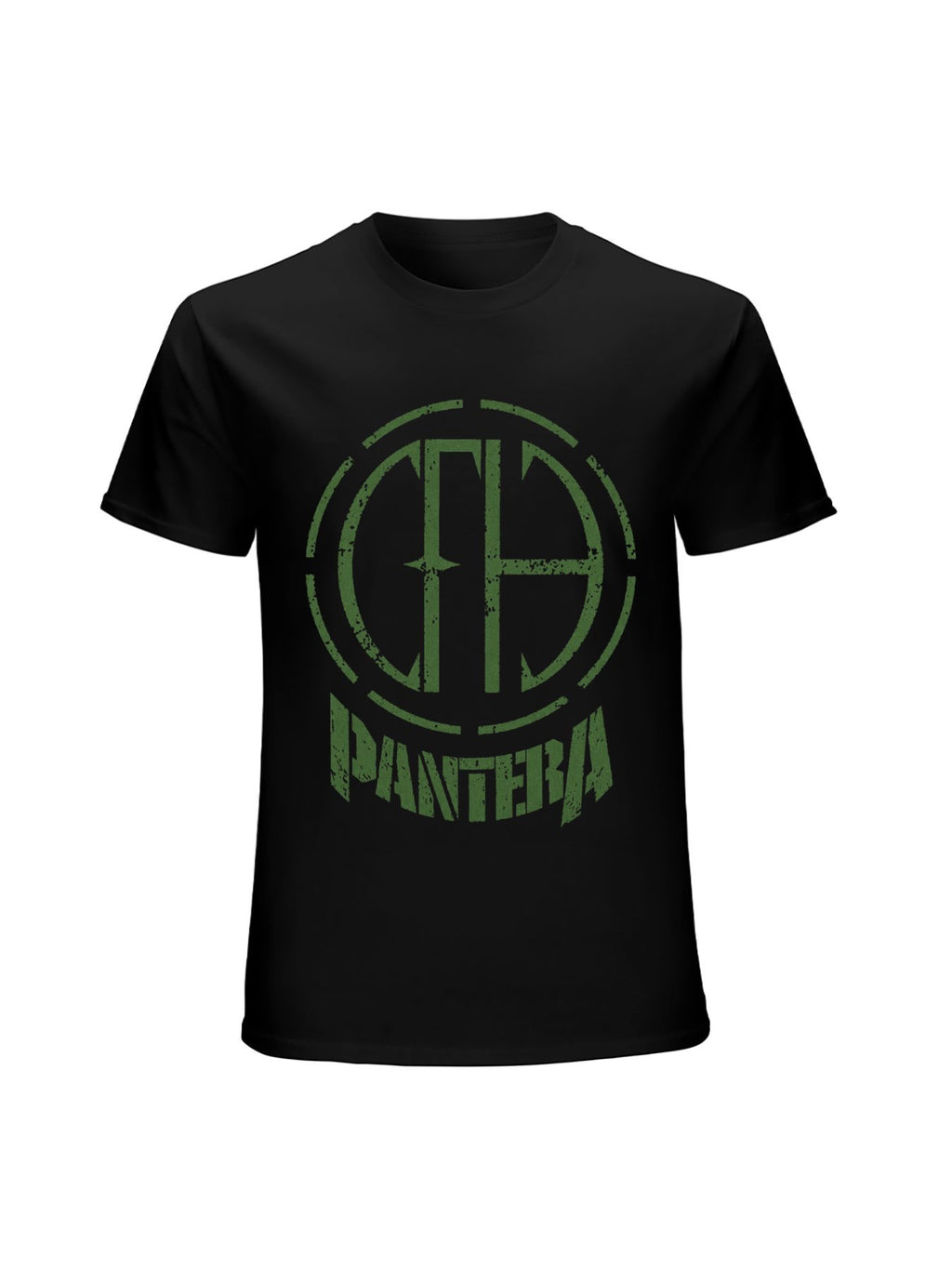 Pantera Green Emblem Logo Graphic T-Shirt