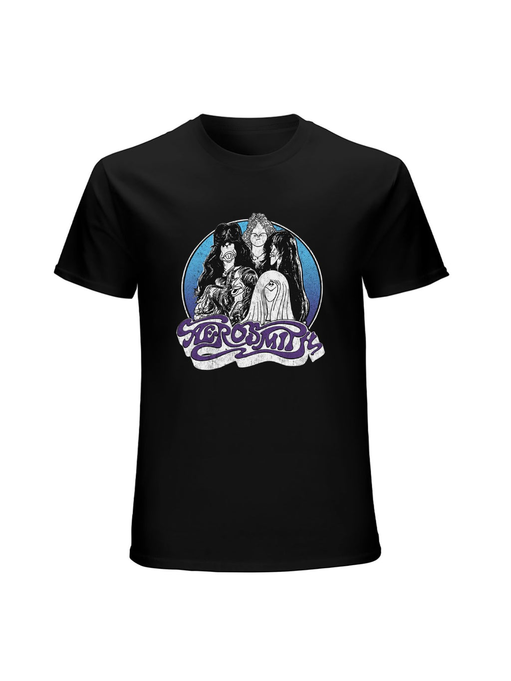 Aerosmith Band Portrait Circle Vintage Graphic T-Shirt