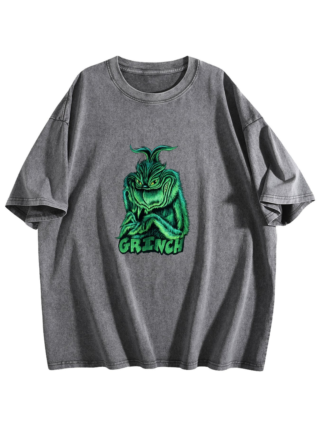 Grinch Character Graphic Washed T-Shirt