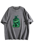 Grinch Character Graphic Washed T-Shirt