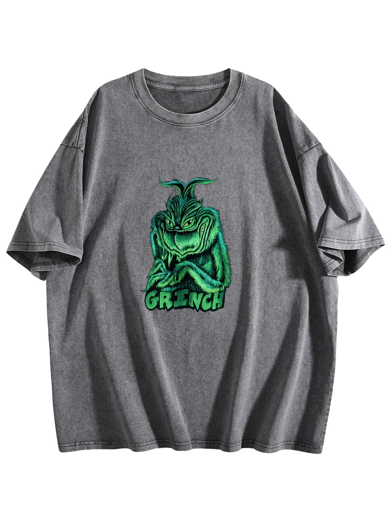 Grinch Character Graphic Washed T-Shirt