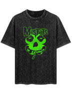 Misfits Green Shamrock Fiend Skull Graphic T-Shirt