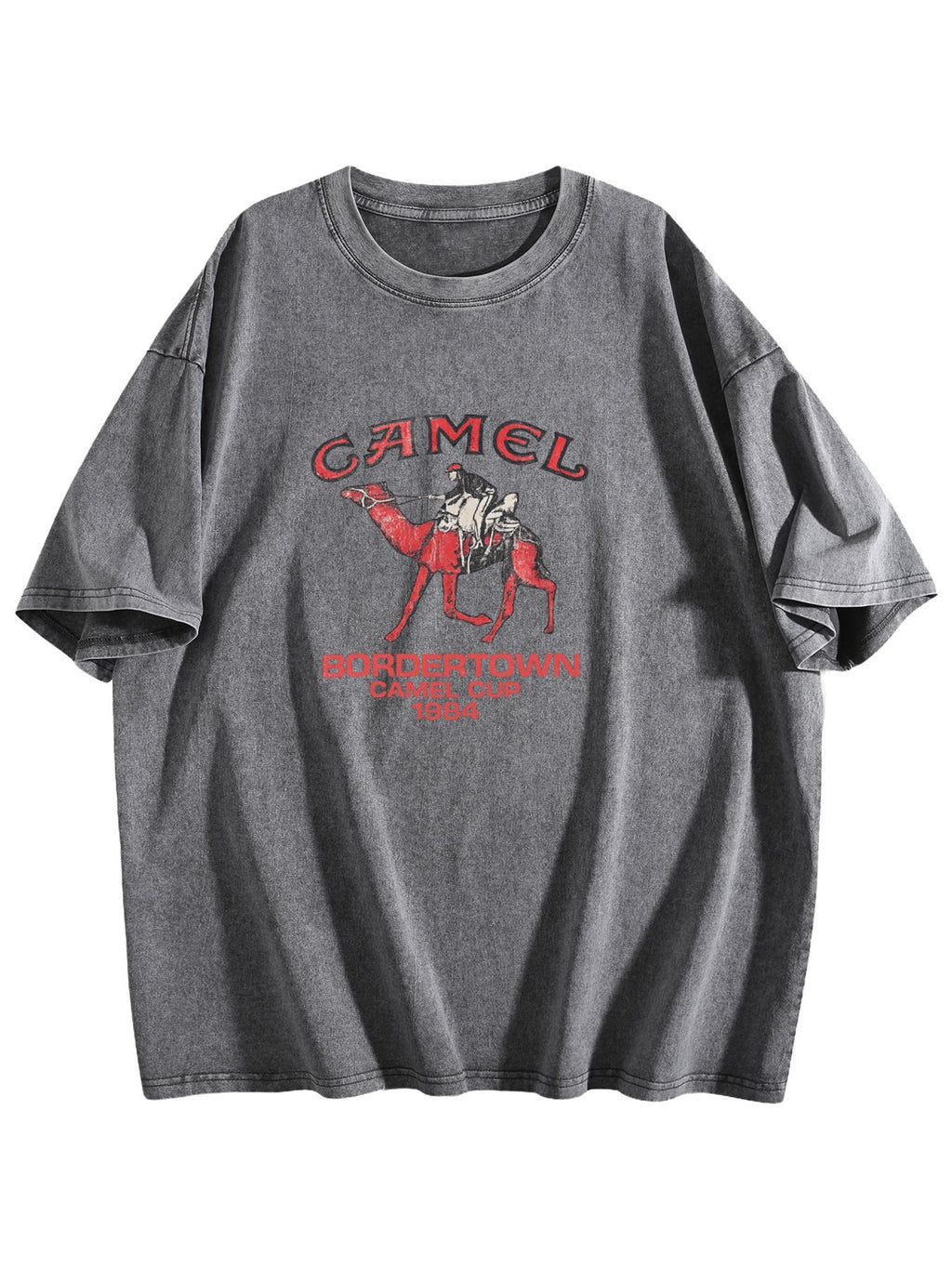 Camel Cup Graphic Washed T-Shirt