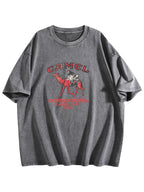 Camel Cup Graphic Washed T-Shirt