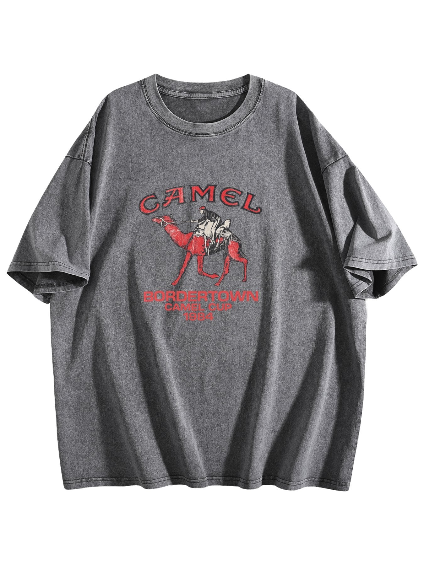 Camel Cup Graphic Washed T-Shirt