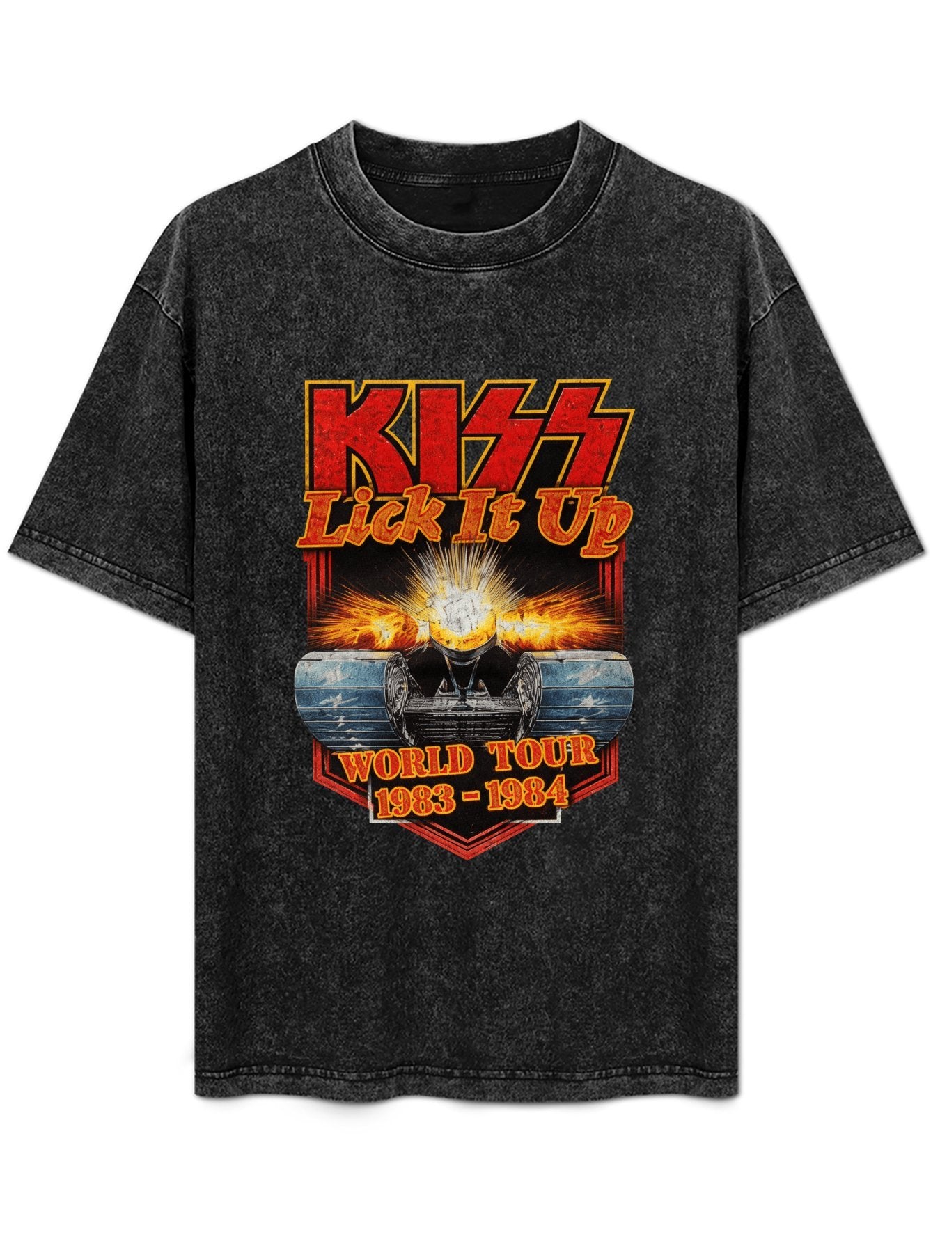 KISS Lick It Up World Tour 1983–1984 Tank Graphic T-Shirt