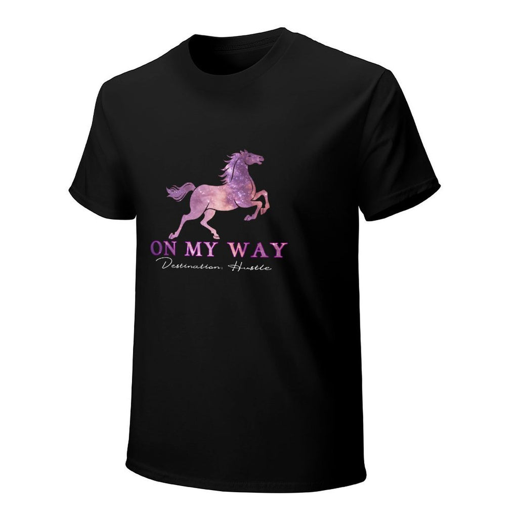 On My Way Horse Graphic Black T-Shirt