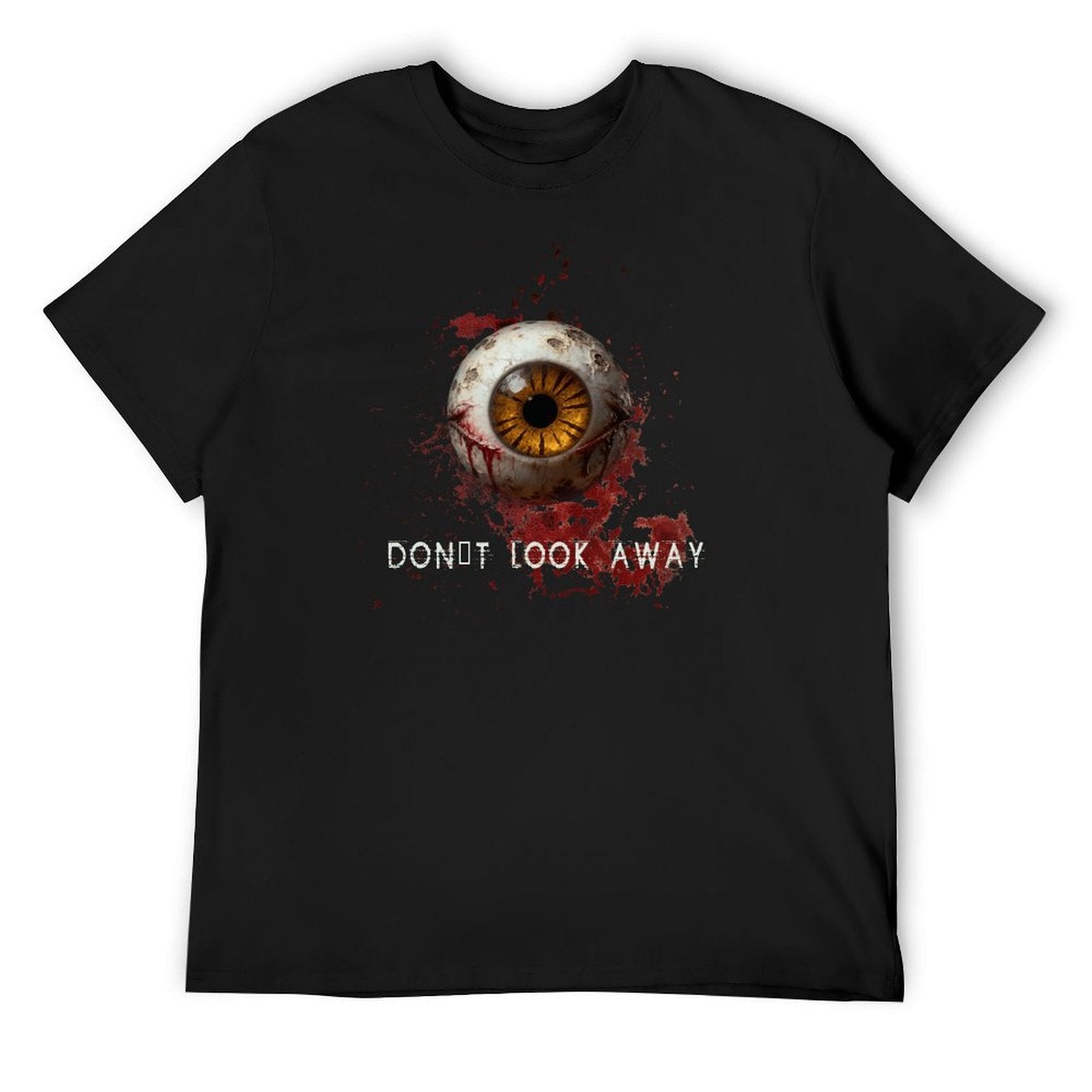 Don't Look Away Eyeball Graphic Black T-Shirt