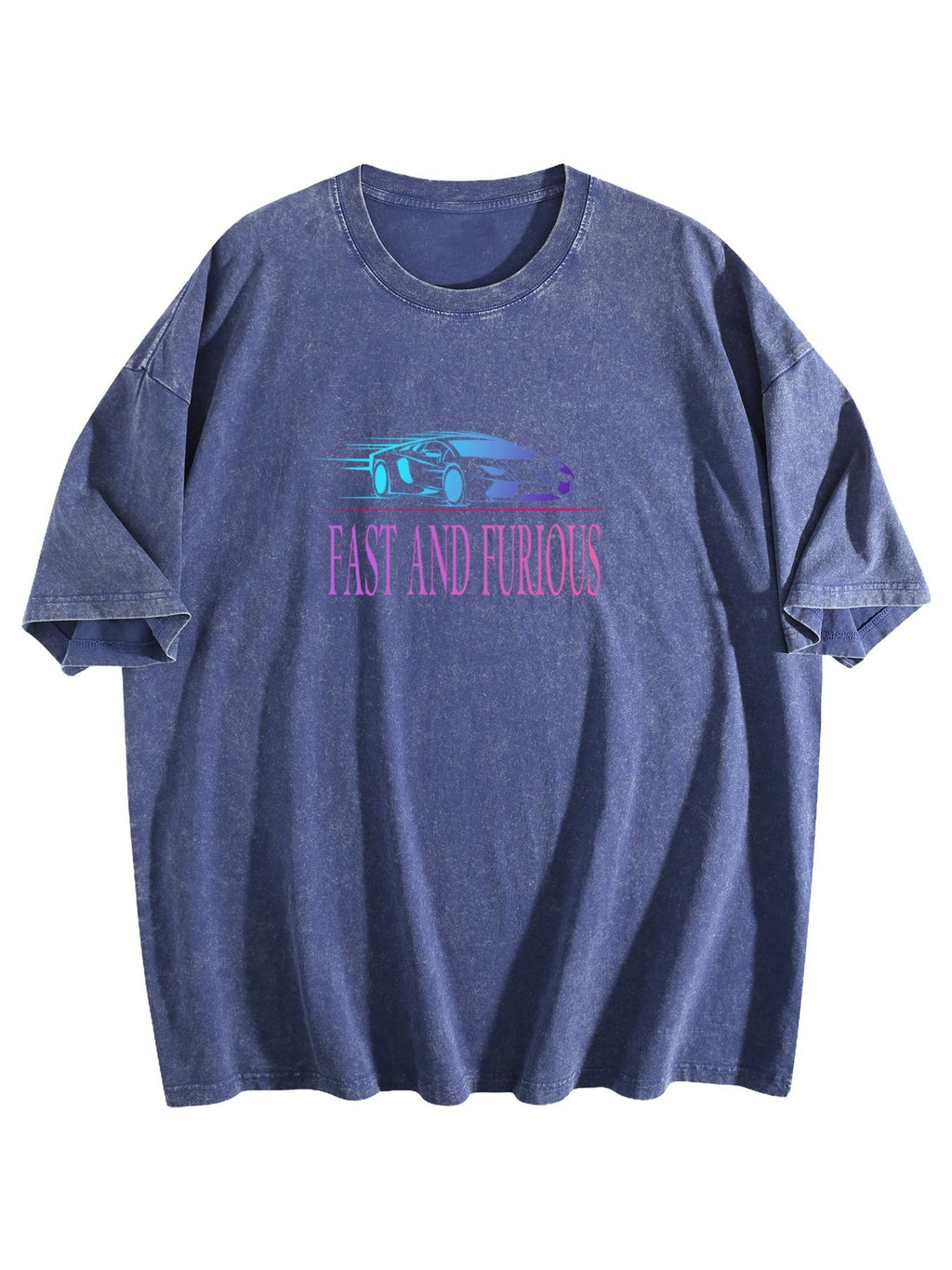 Fast and Furious Car Graphic Washed T-Shirt