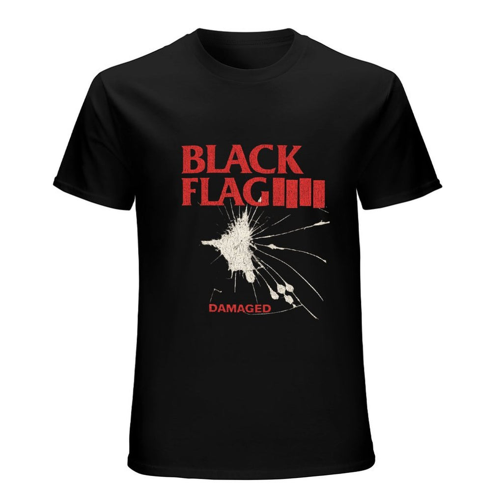 Black Flag Damaged Graphic Black T-Shirt