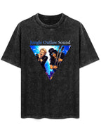 Vintage Washed Jungle Outlaw Sound Rock Duo Graphic T-Shirt