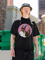 Gorillaz Pink Circle Character Graphic T-Shirt
