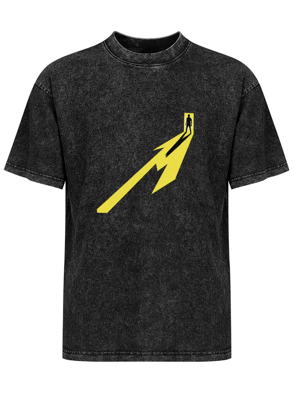 Vintage Washed Lightning Path Graphic T-Shirt